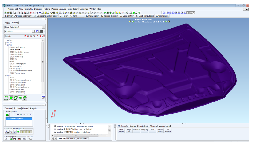 Graphical User Interface in PAMSTAMP